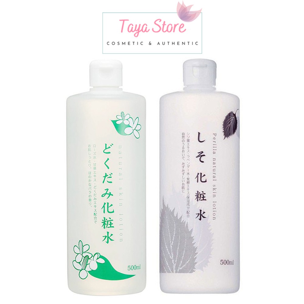 Nước hoa hồng diếp cá/tía tô Dokudami Natural Skin Lotion Nhật Bản 500ml