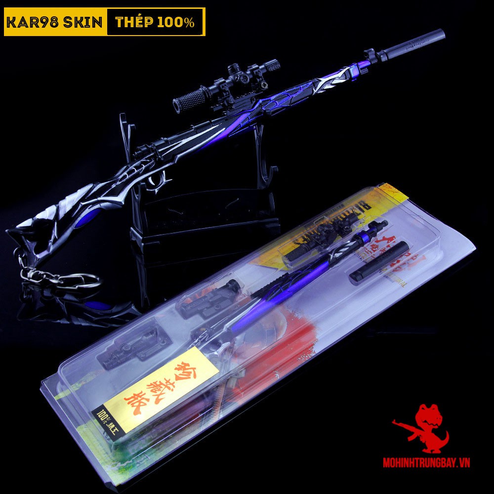 Mô Hình PUBG Kar98 SKin Spider Tặng Kèm 3 Scope Và Kệ Trưng Bày