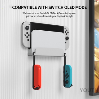 Nintendo Switch / OLED Giá đỡ tường Tay cầm máy chủ Lưu trữ Giá treo tường với Joycon Hook NS Giá đỡ màn hình treo tường