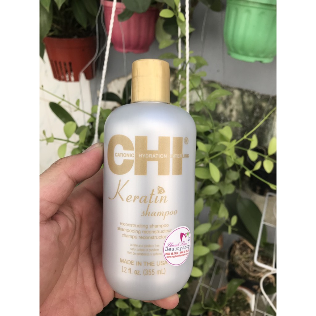 Dầu gội xả phục hồi CHI Keratin Shampoo & Conditioner 355mlx2