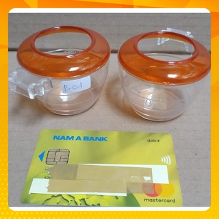 B01 - 10 cái Cóng nhựa đựng thức ăn nước uống chim chào mào, mi, chòe , phi 6cm cao 5cm