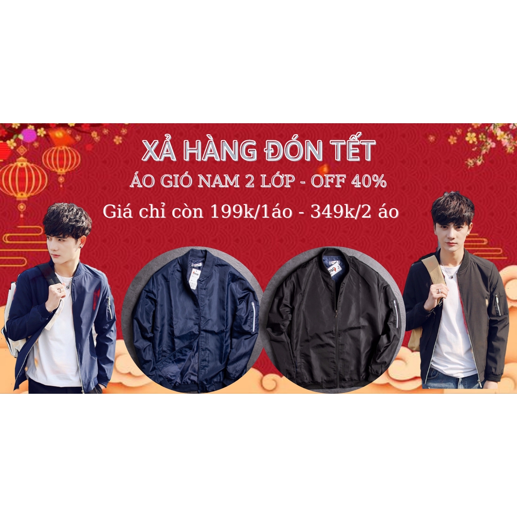 Áo khoác nam bomber 2 lớp chống nước