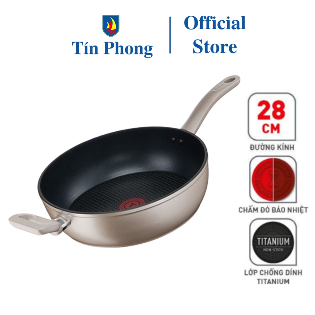 Chảo chiên chống dính sâu lòng Tefal Sensations 28cm (H9109014)