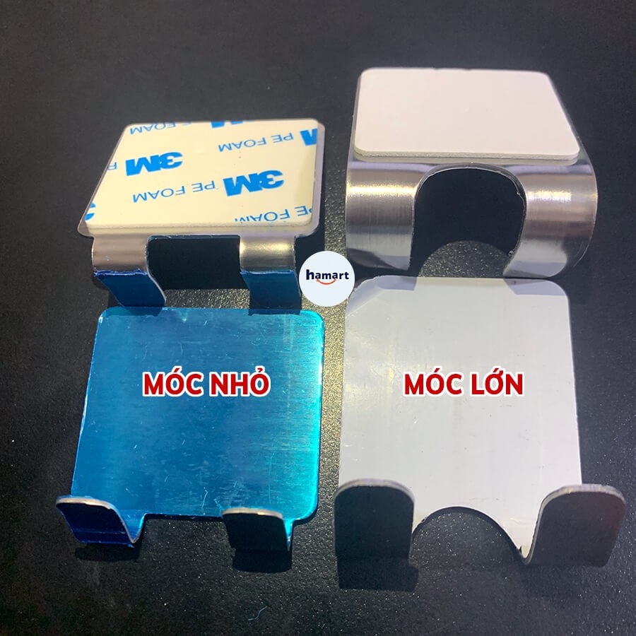 Móc INOX Treo Dao Cạo Râu Móc INOX Treo Đồ Đa Năng 2in1 Dán Tường Tiện Lợi Chất Lượng Cao