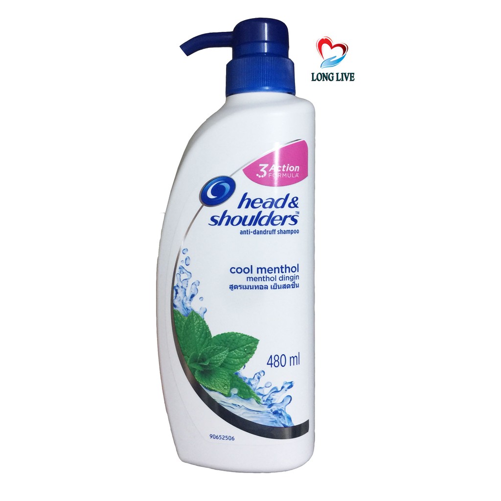 Dầu gội Head Shoulders Cool Menthol Bạc Hà - Thái Lan 480ml