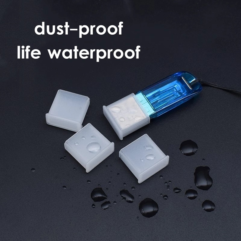 Random Color Silica Gel USB Dust Cover / Dust-proof  Transparent Data Line USB Interface Protective Case