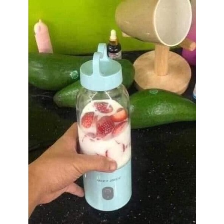 Máy Xay Sinh Tố Cầm Tay Meet Juice Dung Tích 500ml Bền Đẹp Có Quai Xách Tiện Dụng