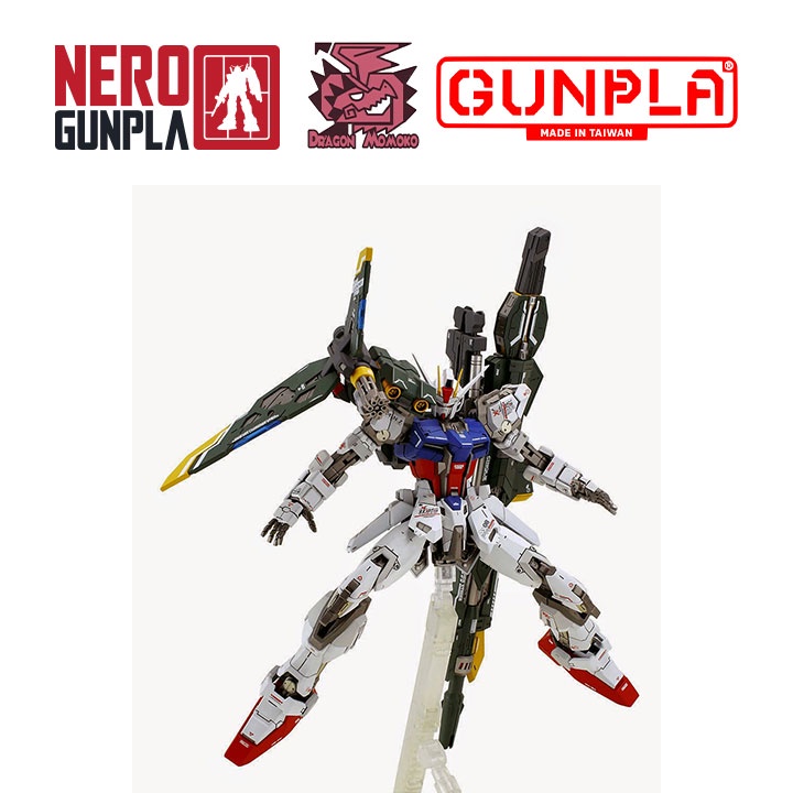 Mô Hình Lắp Ráp Dragon Momoko MG 1/100 GAT-X105 + AQM/E-X03 Luncher Strike Gundam