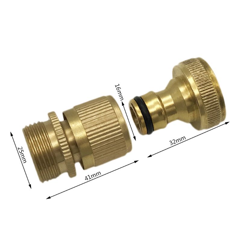 1 Bộ Đầu Nối Ống Nước Tưới Vườn Bằng Đồng Thau 3 / 4 ''