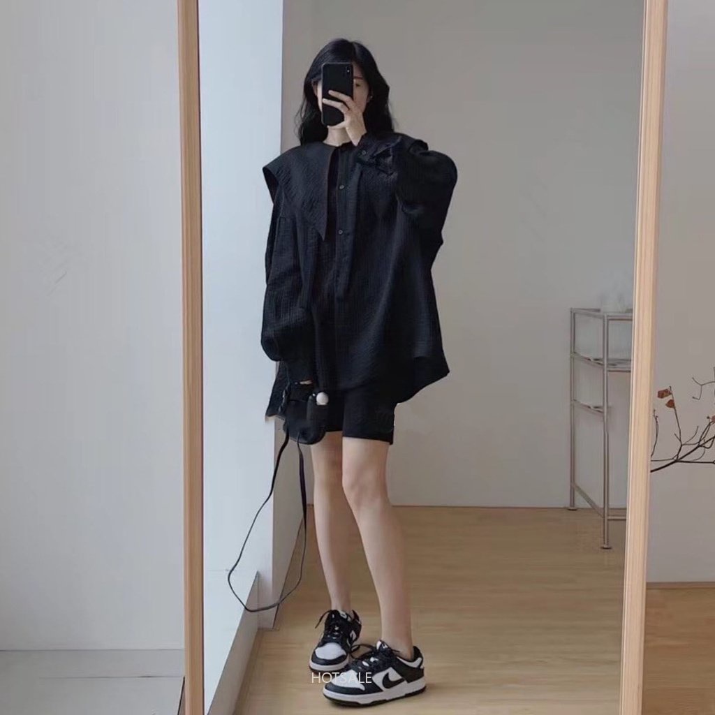 Áo Sơ Mi Tay Dài Dáng Rộng Phong Cách Thời Trang Hàn Quốc 2022