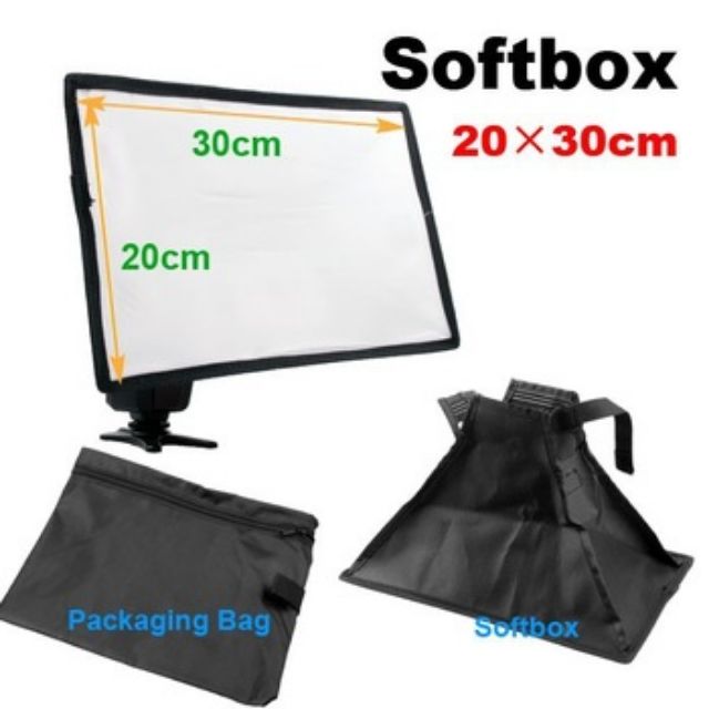 Softbox 20cm x 30cm tản sáng cho đèn flash rời