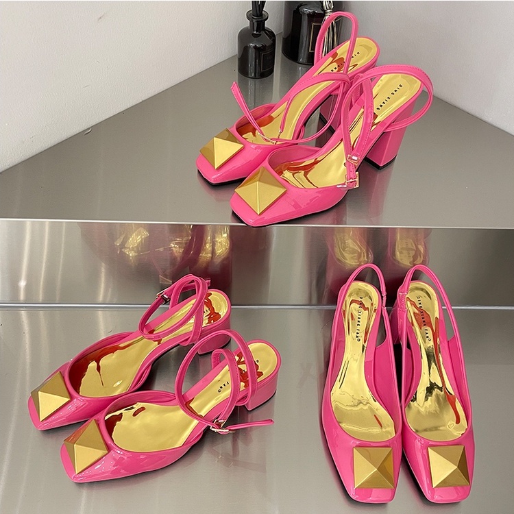 Giày cao gót 2.36 inch thiết kế khóa kim loại size 35-40 thời trang quyến rũ cho nữ