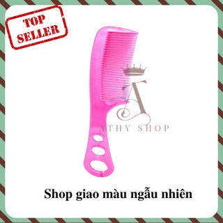 Lược chải tóc có tay cầm, lược nhựa màu sắc xinh đẹp dễ thương, dụng cụ làm đẹp cho tóc, tạo mẫu tóc, lược gia đình
