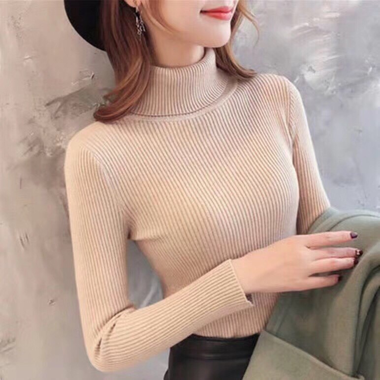 Áo Len Cổ Lọ Mềm, Ấm Thời Trang  Cho Chị Em