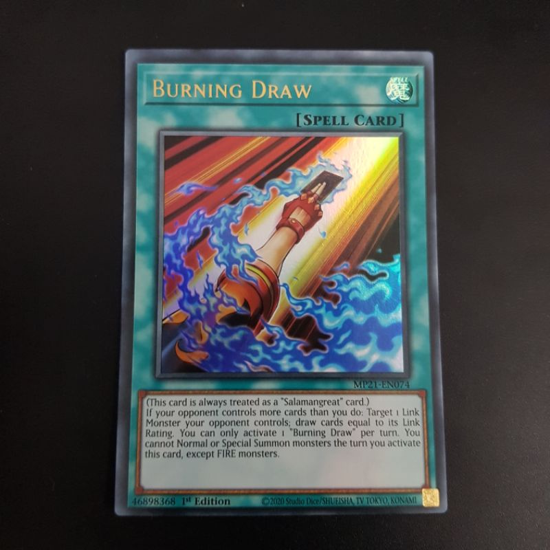 Lá bài Burning Draw - MP21-EN074 - Ultra Rare 1st Edition