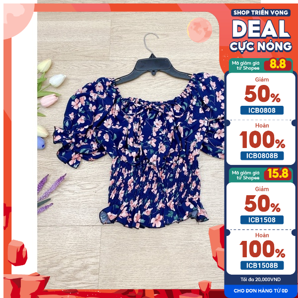 Áo Croptop hoa nhí Bigsize 55-85kg