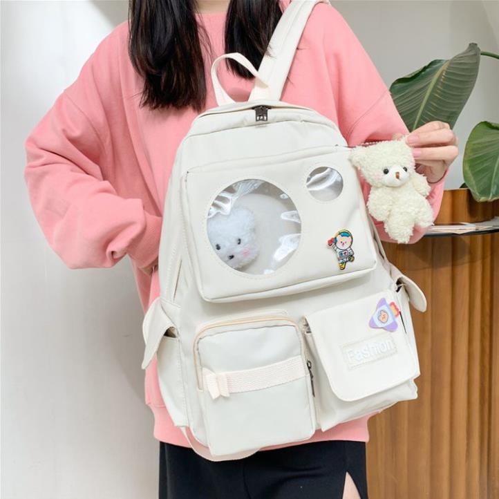 Balo nam nữ đi học chống thấm túi trong suốt giá rẻ (kèm sticker)  tuixinh5555 TRO265