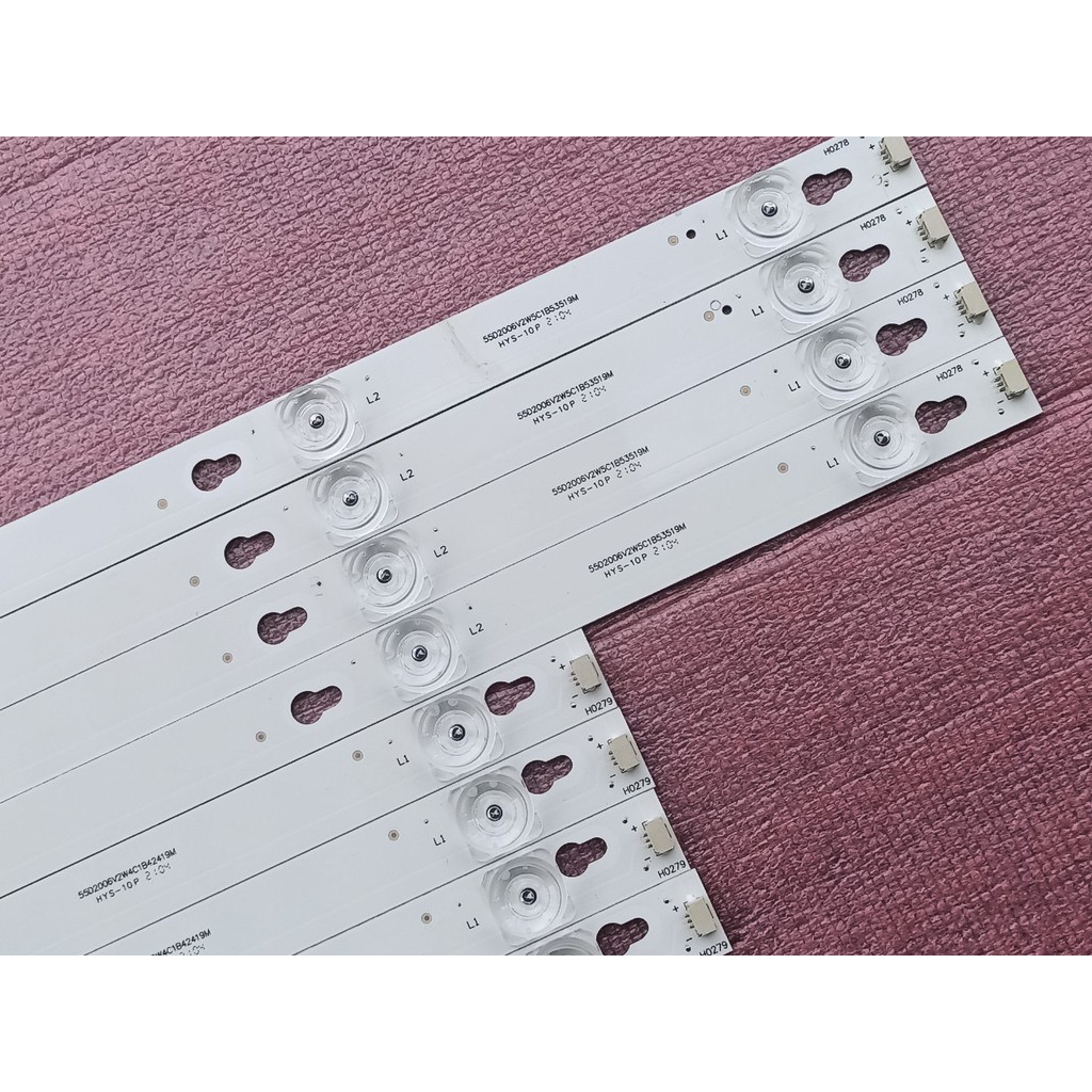 LED TIVI TCL 55D2900 55S4900 55P2 55S62 55E5800 55S403 - 55HR330M04B8 V0 MỚI 100% BỘ 4 THANH 4 BONG VÀ 4 THANH 5 BÓNG 6V