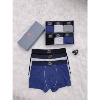Hộp 3 boxer cotton h&m nam cao cấp - quần lót đùi nam - sịp đùi nam – hàng xuất nhật 100%