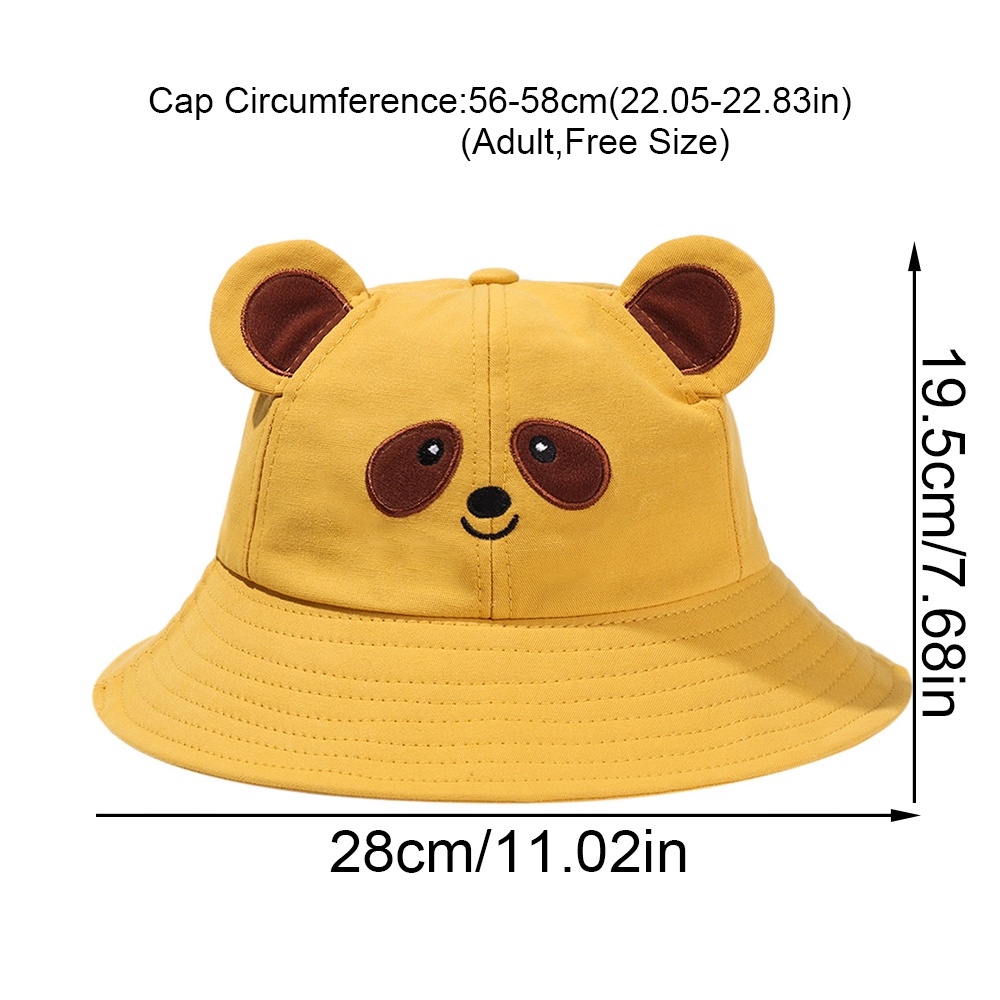 Mũ xô cotton chống nắng in hình gấu trúc dễ thương xinh xắn thời trang xuân hè cho nam và nữ
