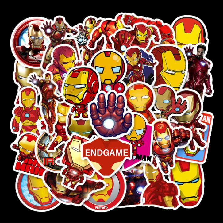 Sticker IRON MAN - NGƯỜI SẮT nhựa PVC không thấm nước, dán nón bảo hiểm, laptop, điện thoại, Vali, xe,  Cực COOL #6