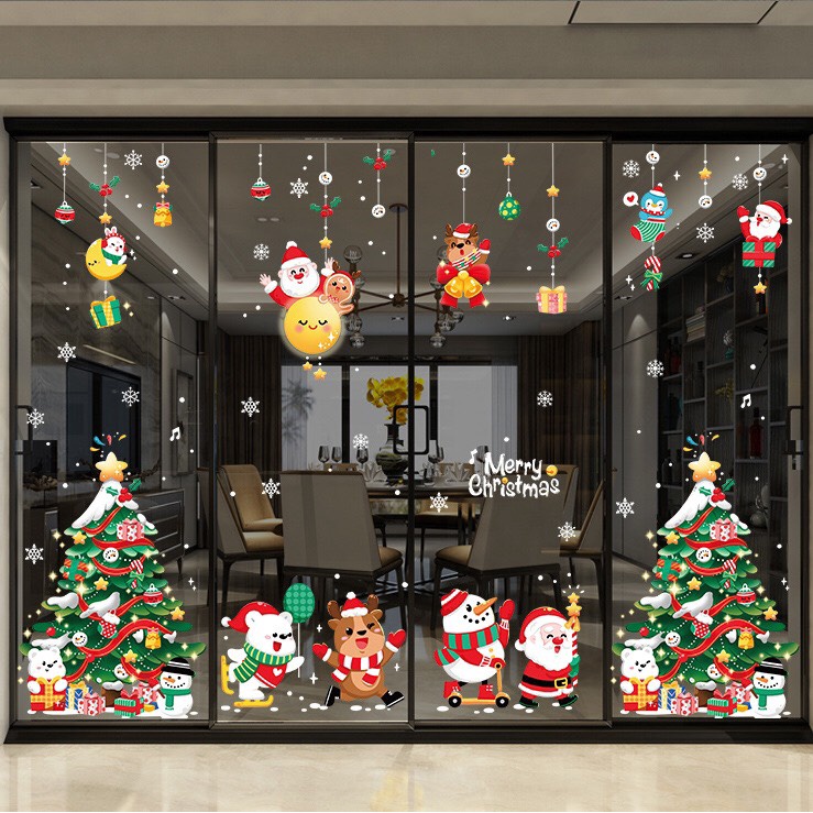 Decal trang trí Noel Hít Tĩnh Điện - Combo Noel đặc sắc nhiều mẫu