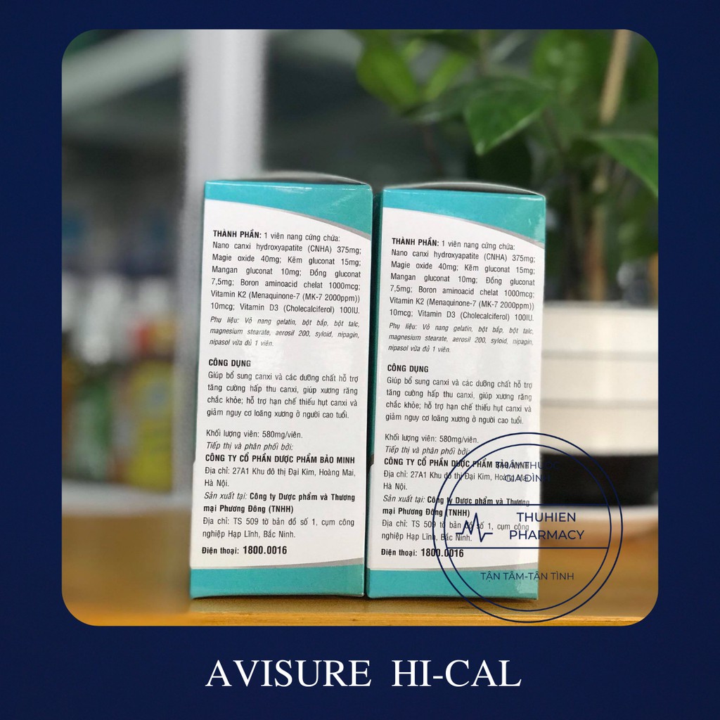 HI-CAL Avisure Canxi Nano tự nhiên cho mẹ bầu