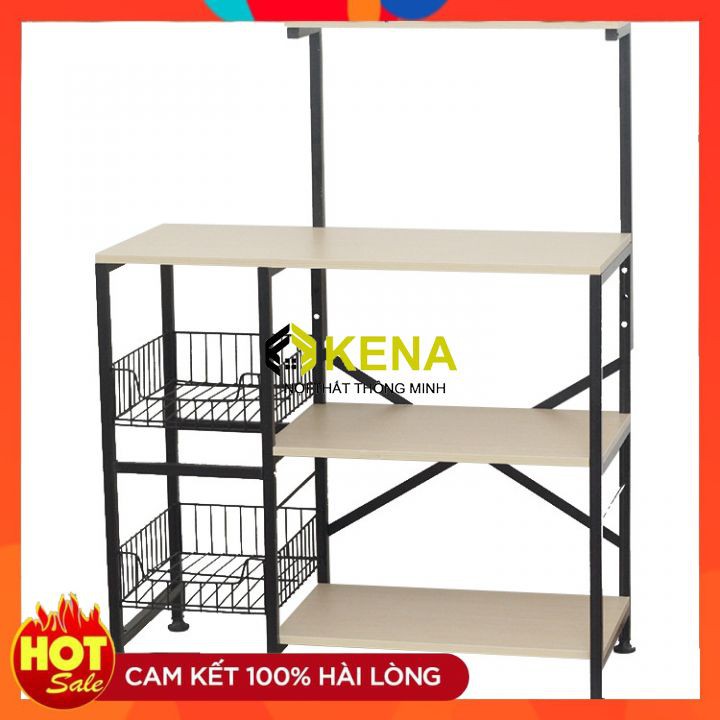 KENA - Kệ Bếp kèm giỏ để lò vi sóng 3 tầng KN 128 - [ Hàng Loại 1] | BigBuy360 - bigbuy360.vn