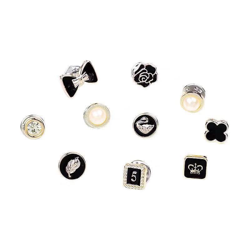 Bộ 10 Ghim Cài Áo Cố Định Nhỏ Chống Chói Sáng Tạo Dễ Phối Đồ Phong Cách Hàn Quốc Cho Nữ