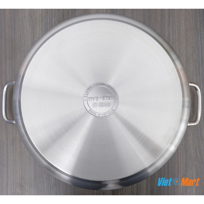 Bộ Nồi Xửng Hấp Inox 3 Đáy Fivestar- 30cm -16itl-Dùng Bếp Từ -Nắp Kính.-Nắp Inox - Bảo Hành 5 Năm Chính Hãng