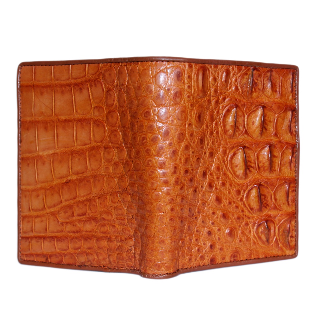 Ví nam da cá sấu kiểu đứng gai lưng màu nâu đỏ, đen, nâu đất, vàng bò HP2255-2256-2703-2710