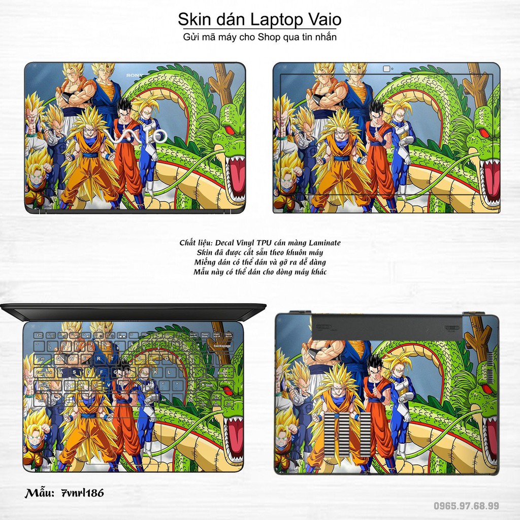 Skin dán Laptop Sony Vaio in hình Dragon Ball _nhiều mẫu 3 (inbox mã máy cho Shop)