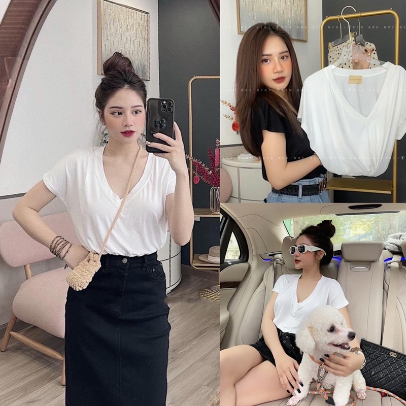 Áo Phông Cổ Tim Siêu Hot L1