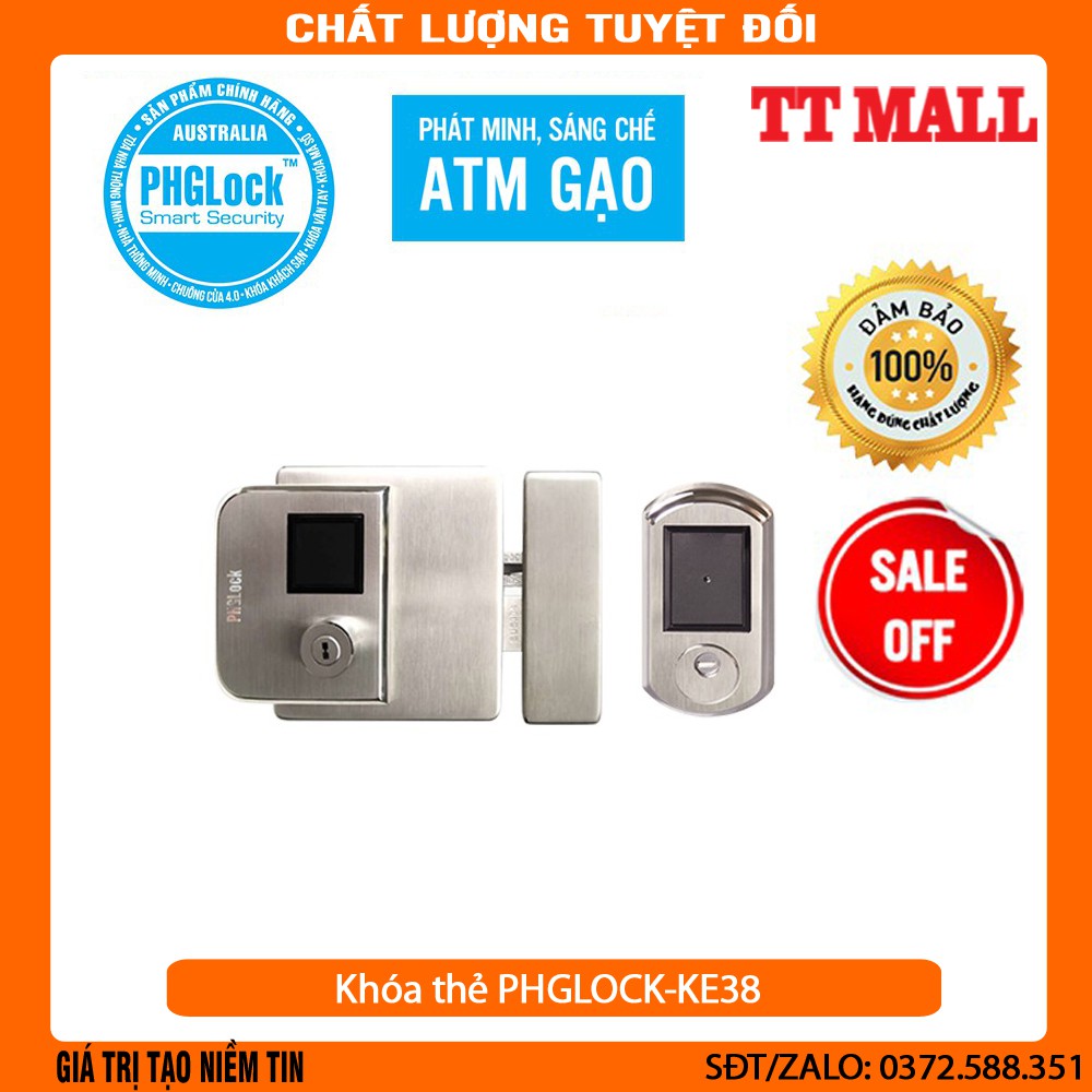 Khóa thẻ cho cửa cổng PHGLOCK-KE38 chính hãng bảo hành 24 tháng .