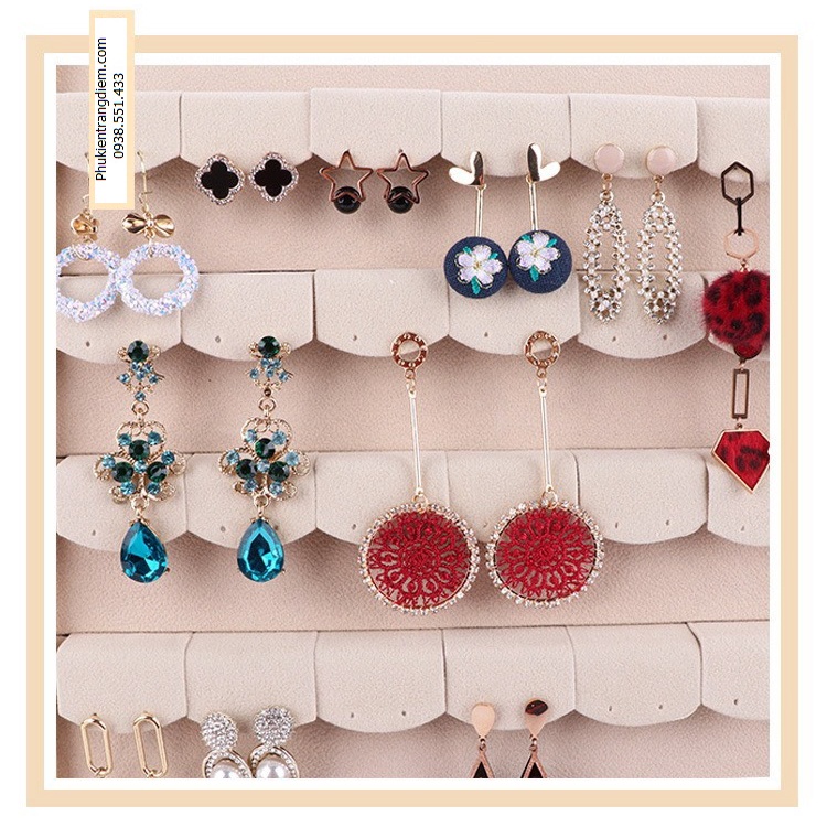 Kệ Gỗ Đứng Treo Khuyên Tai - Vòng Tay - Trang Sức - Phụ Kiện