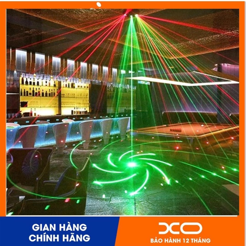 Đèn laser ánh sáng laze - Đèn laser sân khấu cảm ứng nhạc hàng nhập cao cấp.