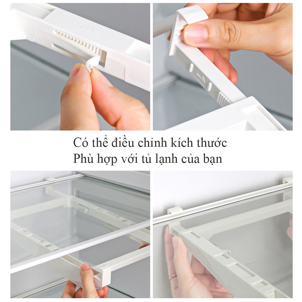 Khay tủ lạnh thông minh, ngăn hộp nhựa trong suốt đựng trứng thực phẩm, khay tủ lạnh đa năng thay thế dạng ngăn kéo | BigBuy360 - bigbuy360.vn