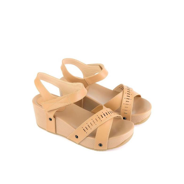 Giày Sandal Đế Xuồng Quai Ngang Laser Quai Chéo SUNDAY SD38 -cwj24 : 🌸