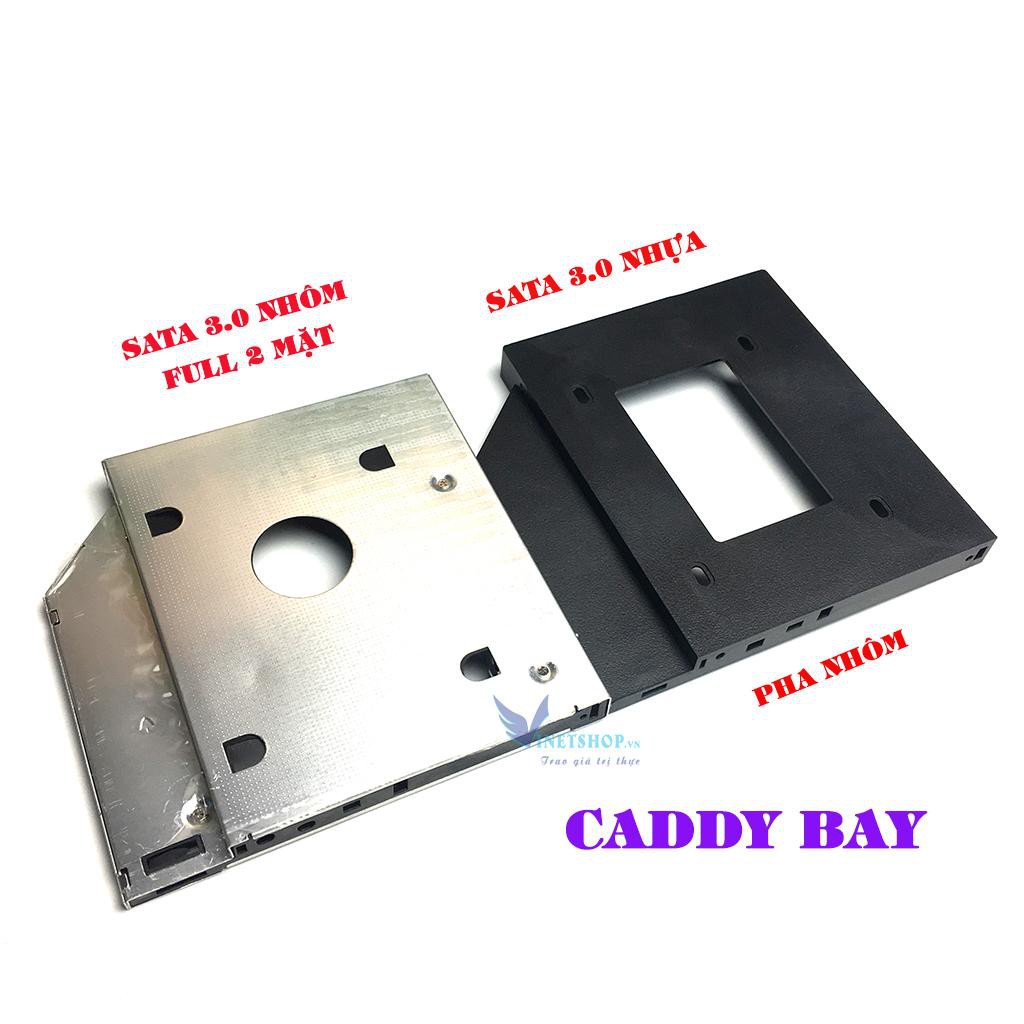 Khay Ổ Cứng Caddy Bay HDD SSD SATA 3 9.5mm/12.7mm - Giải Pháp Lắp Ổ Cứng Thứ 2 cho Laptop