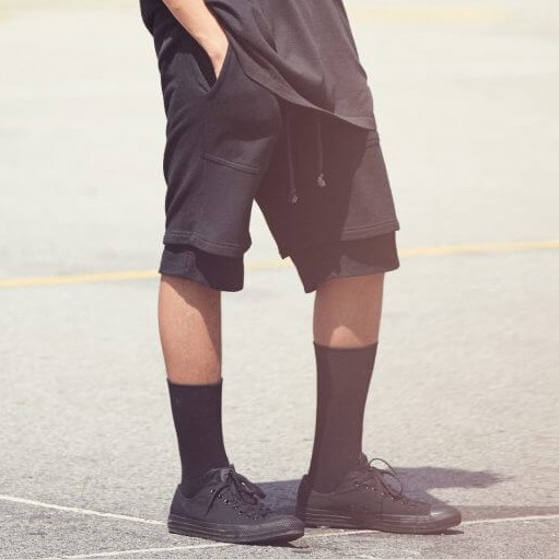 Tất Trơn Cổ Thấp - Cao Đen Trắng | Basic Black &amp; White Crew Socks