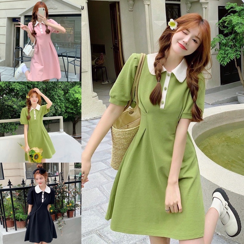 - Váy nữ vải cotton tiểu thư ulzzang - C04- Jannahouse