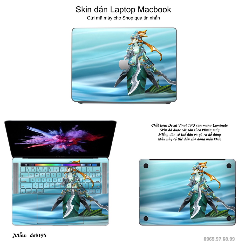 Skin dán Macbook mẫu Dota 2 (đã cắt sẵn, inbox mã máy cho shop)