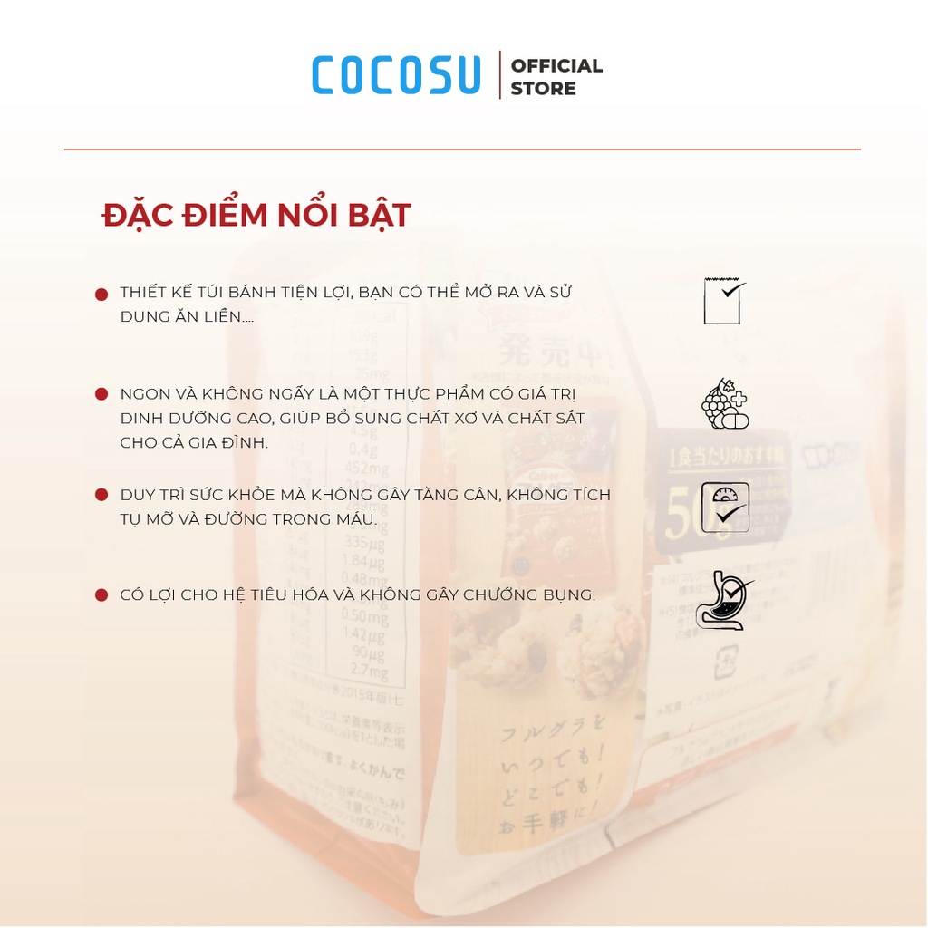 Ngũ cốc calbee ăn sáng dinh dưỡng lợi sữa tốt cho bà bầu tăng cân cho người gầy hàng nội địa nhật bản 750g