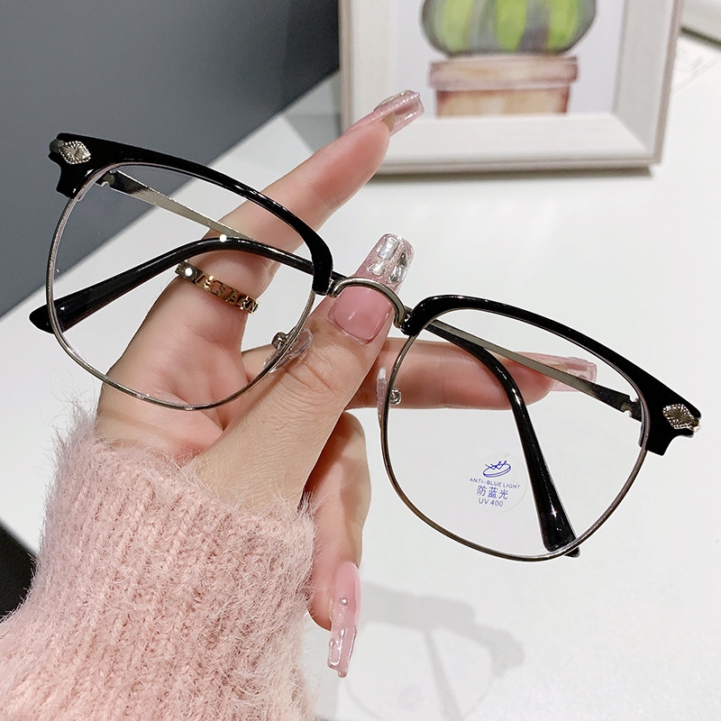 *Ready Stock* Anti Blue Light Blocking Glasses Women's Clear Anti Radiation Filter Glasses