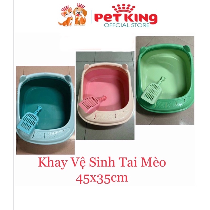 Khay Vệ Sinh Tai Mèo 45x35x15cm cho Mèo yêu