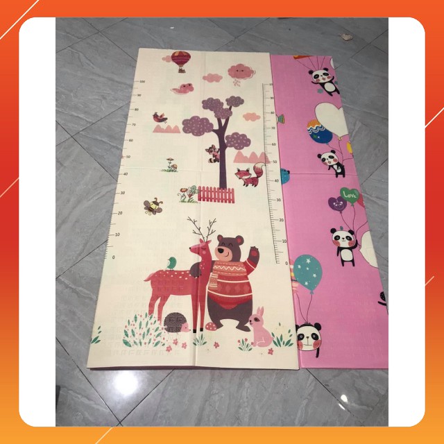 Thảm Chơi 2 Mặt XPE Cao Cấp Cho Bé Nằm Chơi (1M8x2M)