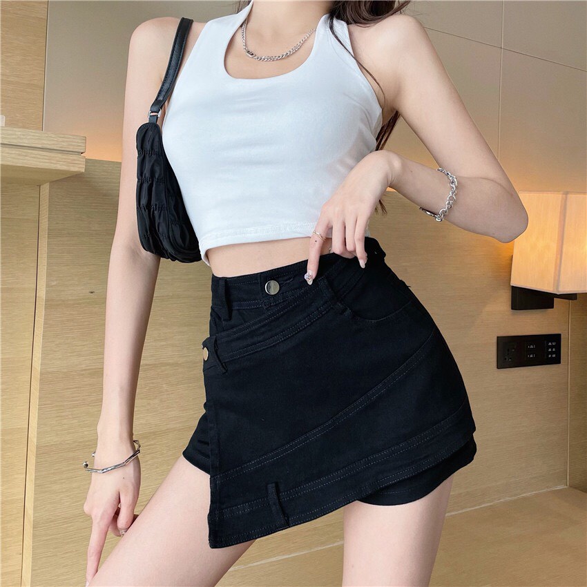 Quần Váy Nữ HER SHOP Lưng Cao Tà Đắp Chéo, Quần Sooc Giả Váy KaKi Phong Cách Hàn Quốc Qv17 | BigBuy360 - bigbuy360.vn