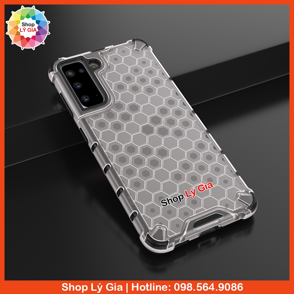Ốp lưng chống sốc cho S21 / S21 Plus / S21 Ultra | Mặt lưng hiệu ứng tổ ong độc đáo