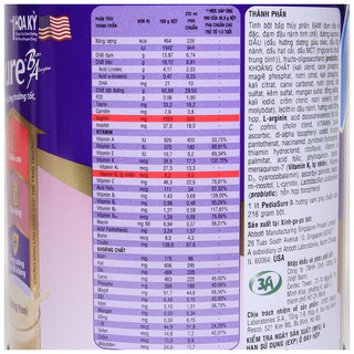 Sữa bột PediaSure vani 400g