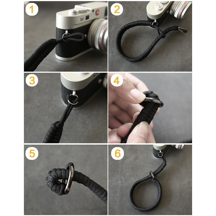 [NEW] Dây đeo tay dành cho máy ảnh - Cammix Paracord thắt - Dây Handstrap cho máy Fujifilm, Sony, Canon, Nikon...
